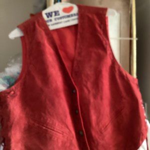 COPY - Woman's Red suede vest-Large